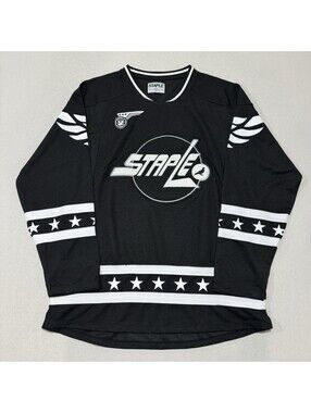 STAPLE Pigeon Black Star Streetwear Hockey Jersey Size XL Men’s
